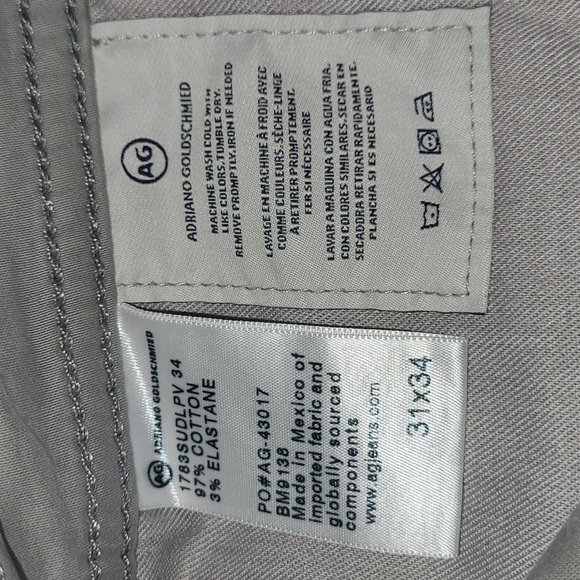 Adriano Goldschmied jeans size 31/34 color gray.  men's - Picture 8 of 13